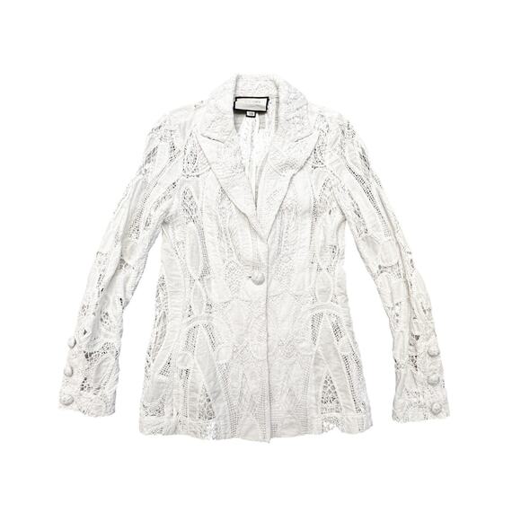 ALEXIS Durham White Lace One Button Jacket Blazer Size XS - Picture 4 of 7